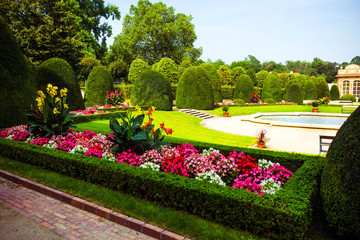 Obraz premium Beautiful gardens of Czernin Palace, Prague, Czech Republic