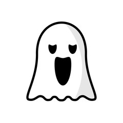Ghost for Halloween Design Vector isolated. Happy Halloween Template Illustration