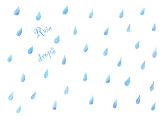 Handwritten raindrop for design