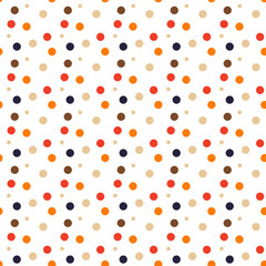 Seamless pattern. Multi-colored circles on a white background.