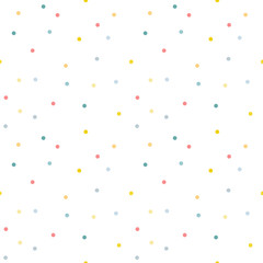 Seamless pattern. Multi-colored circles on a white background.