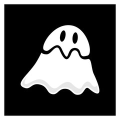Ghost for Halloween Design Vector isolated. Happy Halloween Template Illustration