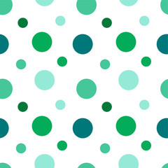 Seamless pattern. Multi-colored circles on a white background.