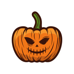 Pumpkin for Halloween Design Vector isolated. Happy Halloween Template Illustration