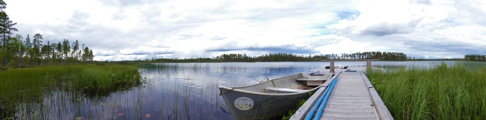 Obraz premium A boat on the Lake
