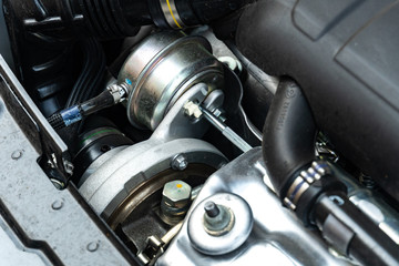 Fototapeta na wymiar Car engine gear, detail