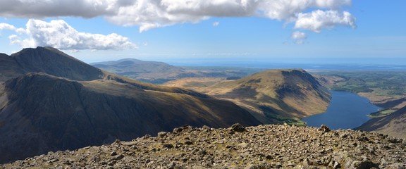 Looking over Wast Water to the Isle of Man