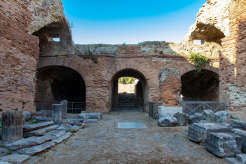 Pozzuoli, Naples, Italy. 20 August 2019. The Flavian Amphitheater is one of the two Roman...