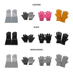 Isolated object of glove and winter icon. Set of glove and equipment vector icon for stock.