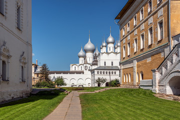 Rostov Veliky Kremlin. Rostov is an ancient Russian city, part of the popular tourist route Golden Ring of Russia