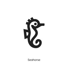 seahorse icon vector symbol