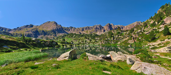 Fototapeta na wymiar Natural landscape in the mountains of Andorra, Europe