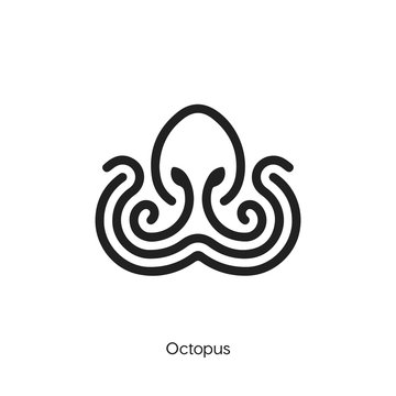 octopus icon vector symbol