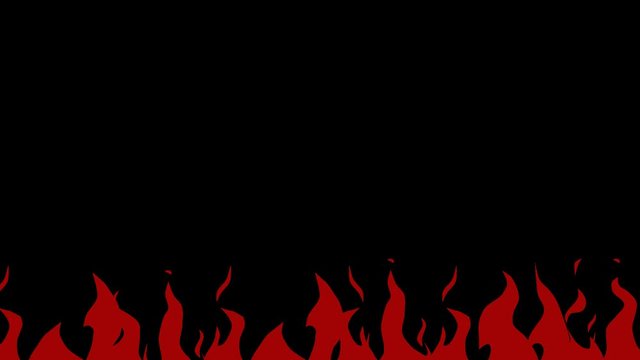 The drawn fire is at the bottom of the frame. The strip of fire. Alpha channel. Fire on a transparent background. 2d FIRE Elements. Fire animation.Cartoon flame animation.