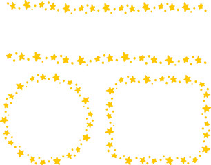 手描きの星のライン