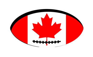Canadian Flag Rugby Ball