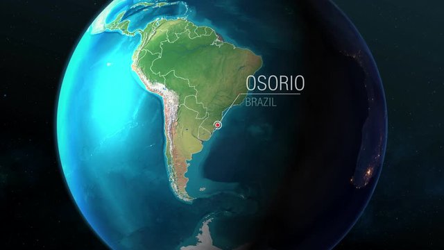 Brazil - Osorio - Zooming from space to earth