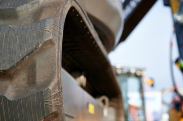 detail of a caterpillar machine