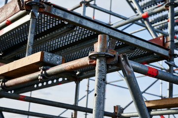 Metal construction scaffolding