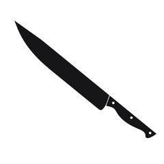 Knife icon, black isolated vector icon on white background