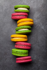Cake macaron or macaroon sweets
