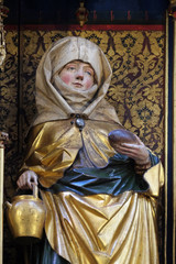 Fototapeta premium Saint Elizabeth, Twelve Apostles altar in St James Church in Rothenburg ob der Tauber, Germany