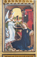 The Annunciation, Twelve Apostles altar in St James Church in Rothenburg ob der Tauber, Germany