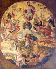Last judgment, painting in the St James Church in Rothenburg ob der Tauber, Germany