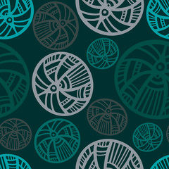 Modern seamless stylized design with abstract butterflies and flowers.