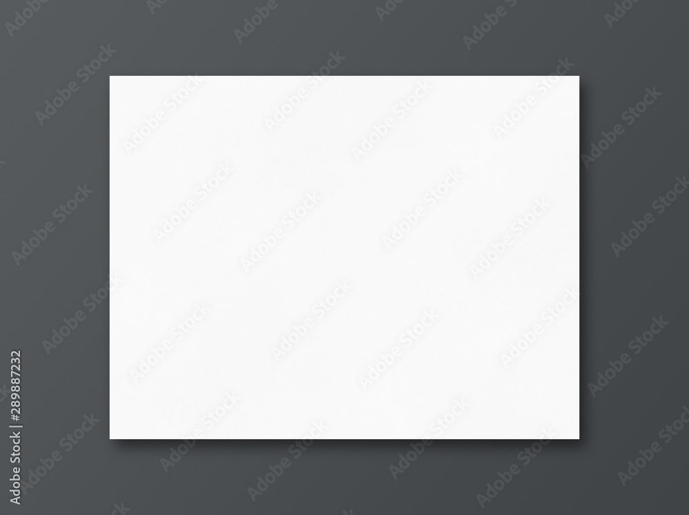 Poster blank letter paper with soft shadows. empty white paper sheet mockup. template for branding identity