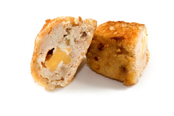 image of cutlet  on white background closeup