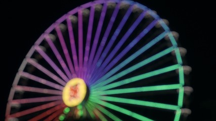 Night view of the ferris wheel