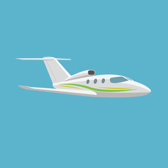 Private jet vector. Business corporate jet illustration.