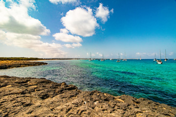 sea and blue sky from Formentera