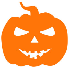 Autumn pumpkin icon on white background. Vector illustration