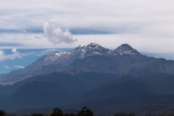 Landscape of the Iztacihuatl mountain in Mexico
