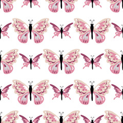 Obraz na płótnie Canvas Moths pattern12
