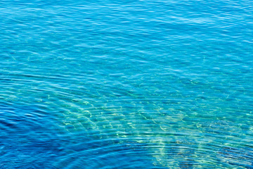  Turquoise blue sea water as a natural background texture.