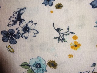 Texture floral tissus vert.