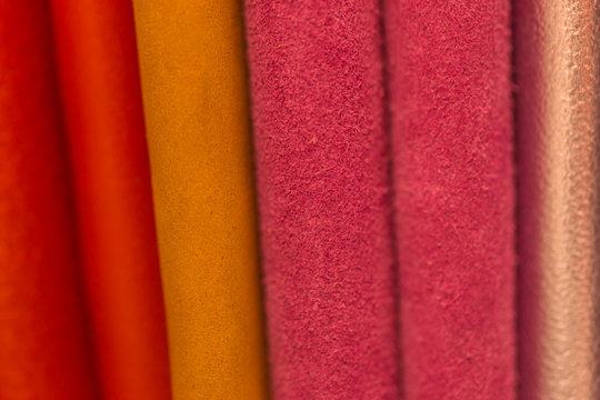 Genuine suede covers. Shade of pink. Backgrounds from  genuine leather
