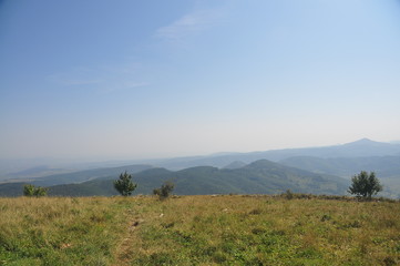 Mountains and clouds