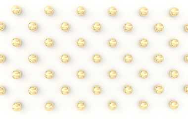 Abstract geometric shapes. Computer generated minimalistic background with golden spheres. 3d rendering design for for trendy designs