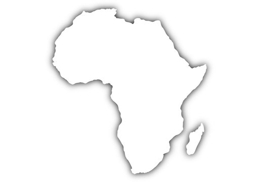 africa map outline black