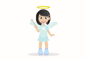 Cartoon character, Angel girl.