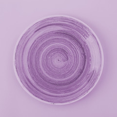 Lilac color plate on the light background