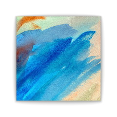 Abstract vector hand-drawn watercolor background.