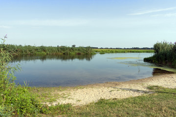 Panoramic View of Havel at Westhavelland, Havelaue, Brandenburg, Germany