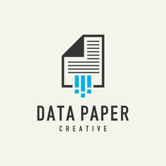 logo data paper - design vector illustration of a light background