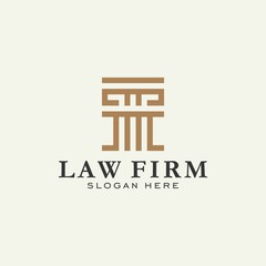 Lawyer Sign Logo - vector design illustration on a light background