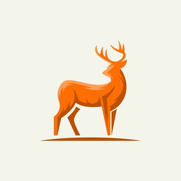 Deer logo illustration - vector design